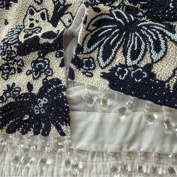 STAUD Cream and Blue Floral Dress - Picture 2 of 6